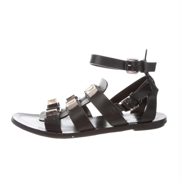 Proenza Schouler Black Studded Gladiator Sandals - Picture 12 of 12
